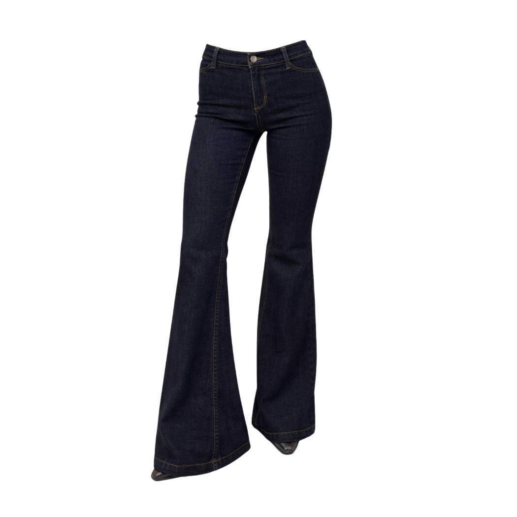 LOVA FLARED DENIM NAVY restock in June – Alobha Label