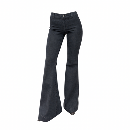 LOVA FLARED DENIM dark grey