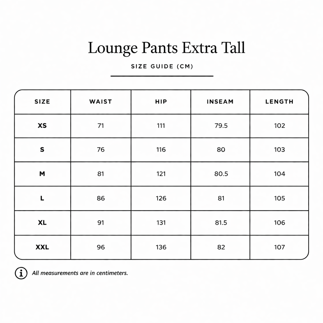 LOUNGE PANTS EXTRA TALL