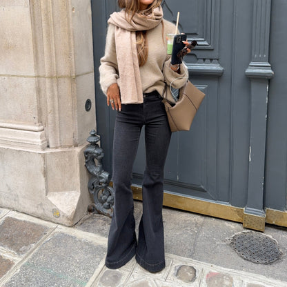 LOVA FLARED DENIM dark grey