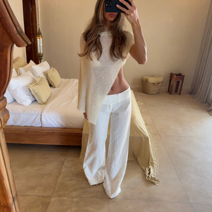 WIDE LINEN PANTS