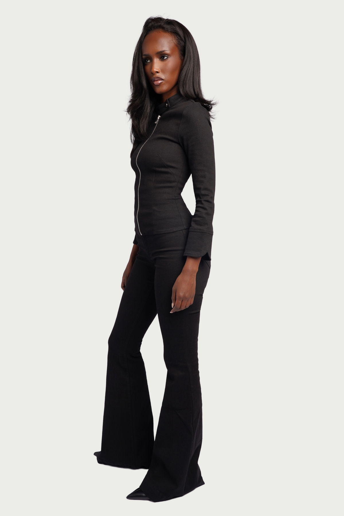 Flared Denim Black – Alobha Label