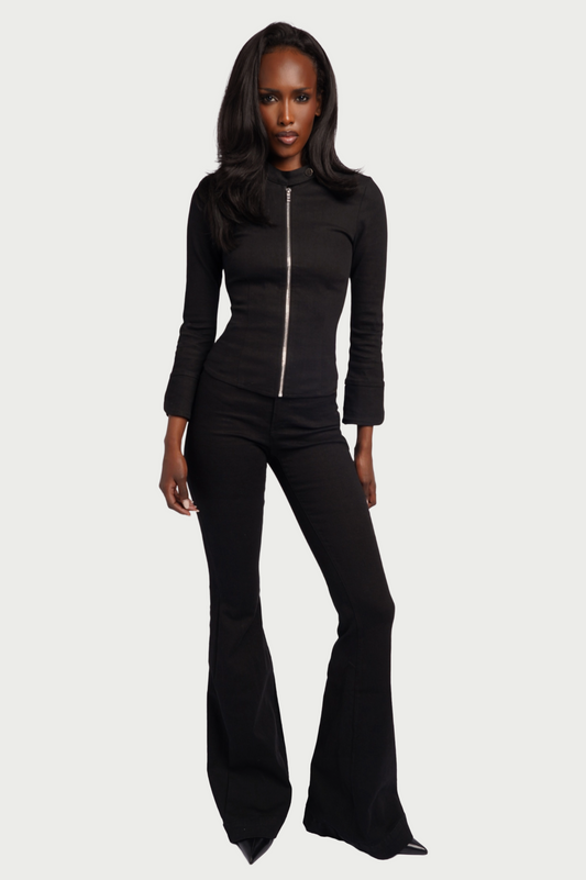 LOVA FLARED DENIM BLACK